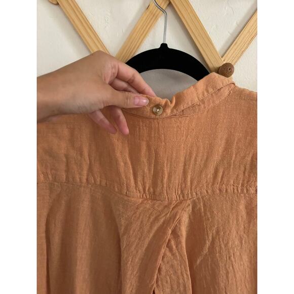 Thread & Supply Top Women's Medium Jane Blouse Button Up Tunic Linen Blend - Picture 6 of 9
